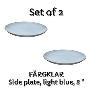 Light Blue Side Plate Set of 2